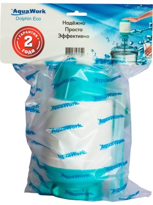 Помпа водяная ручная Aqua work "DOLPHIN ЕСО", бирюзовая в пакете, (РОССИЯ)