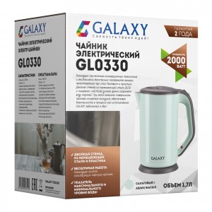 Чайник электрический Galaxy GL0330 САЛАТОВЫЙ 2000 Вт, 1,7л