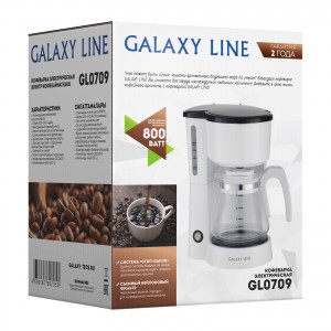 Кофеварка электрическая Galaxy LINE GL0709 БЕЛАЯ 800 Вт, объем 0,75 л