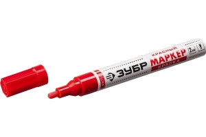 Маркер краска МК-750 Красный 2-4мм ЗУБР 06325-3