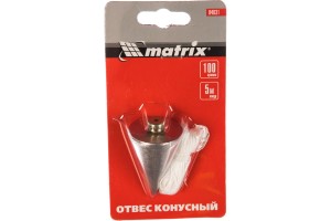 Отвес конусный 100гр шнур 5м Matrix 84831